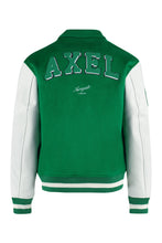 Load image into Gallery viewer, Illusion wool bomber jacket with patch
