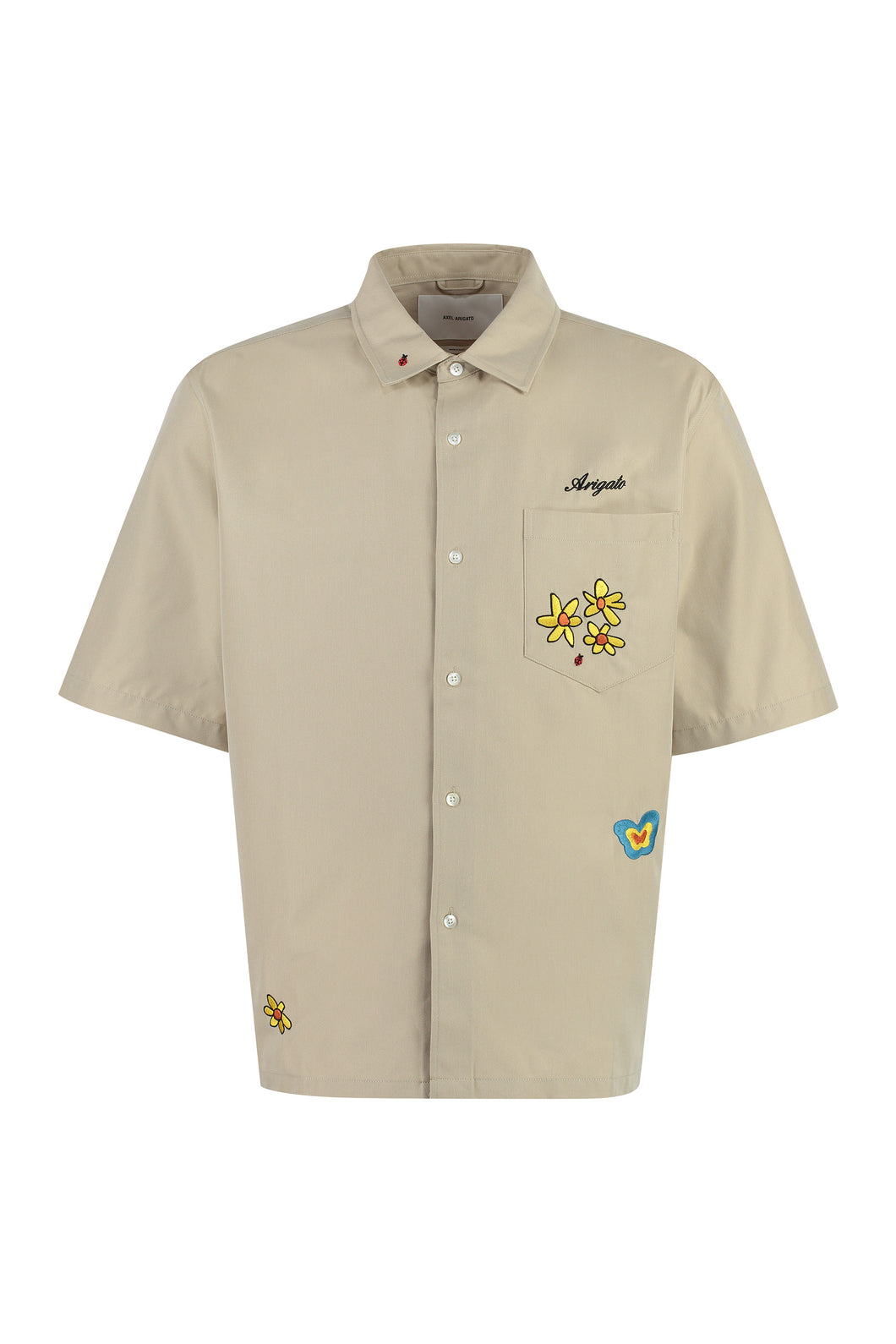 Trip short sleeve cotton blend shirt
