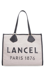 Load image into Gallery viewer, Leather and jute tote bag
