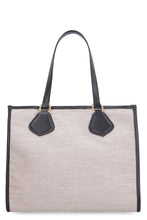 Load image into Gallery viewer, Leather and jute tote bag
