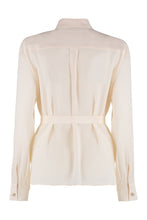 Load image into Gallery viewer, Silk blouse with bow
