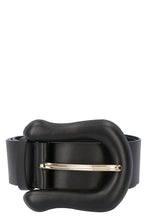 Load image into Gallery viewer, Leather belt with metal buckle
