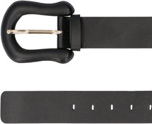 Load image into Gallery viewer, Leather belt with metal buckle
