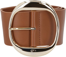 Load image into Gallery viewer, Leather belt with metal buckle
