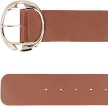 Load image into Gallery viewer, Leather belt with metal buckle
