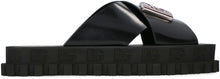 Load image into Gallery viewer, Leather slides with logo
