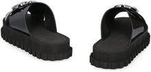 Load image into Gallery viewer, Leather slides with logo
