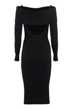 Load image into Gallery viewer, Ribbed knit midi dress
