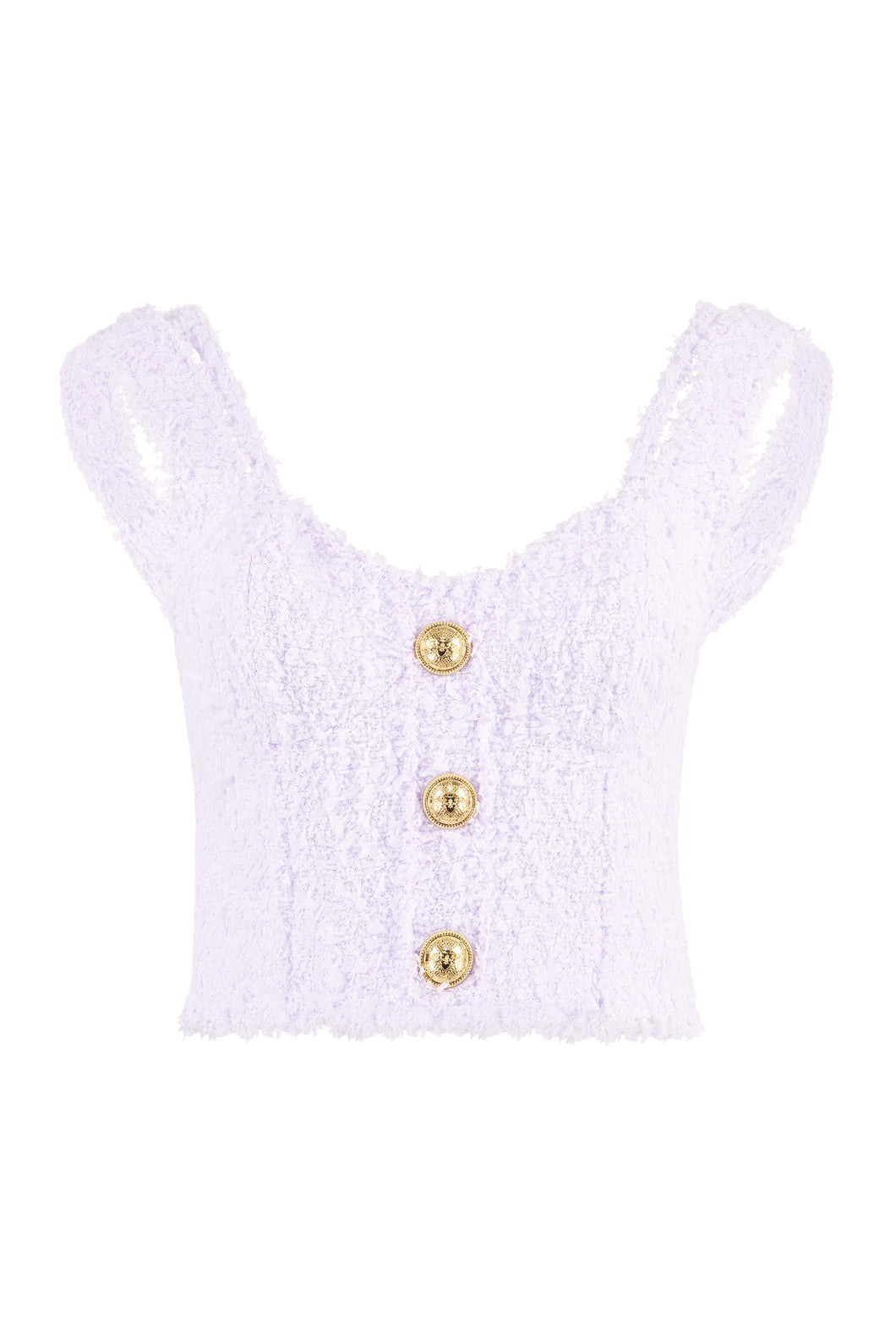 Tweed cropped top