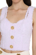 Load image into Gallery viewer, Tweed cropped top
