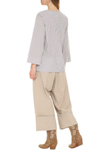 Load image into Gallery viewer, Affori striped cotton tunic-shirt
