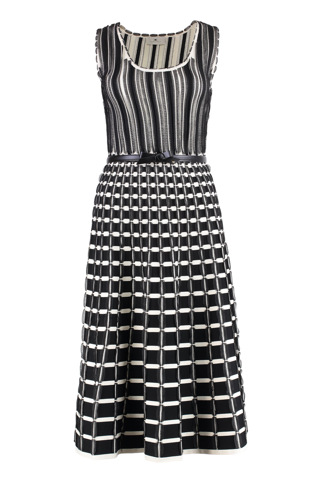Belted knit dress