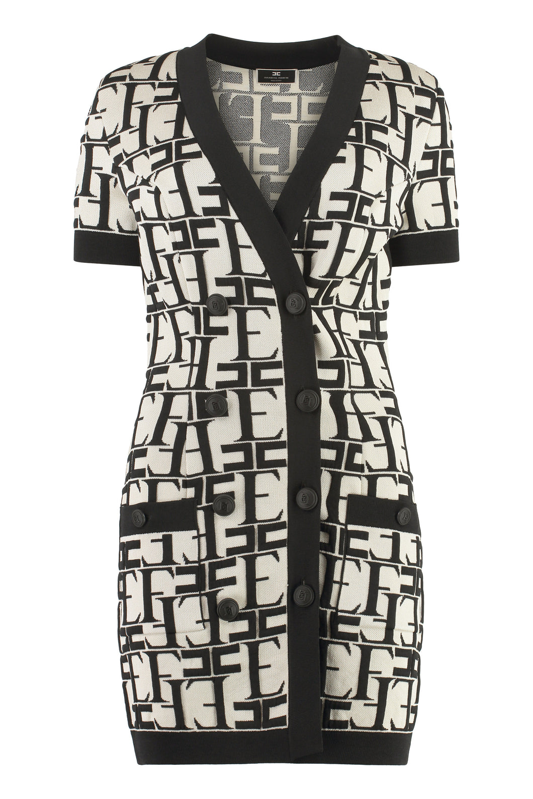 Jacquard knit mini-dress