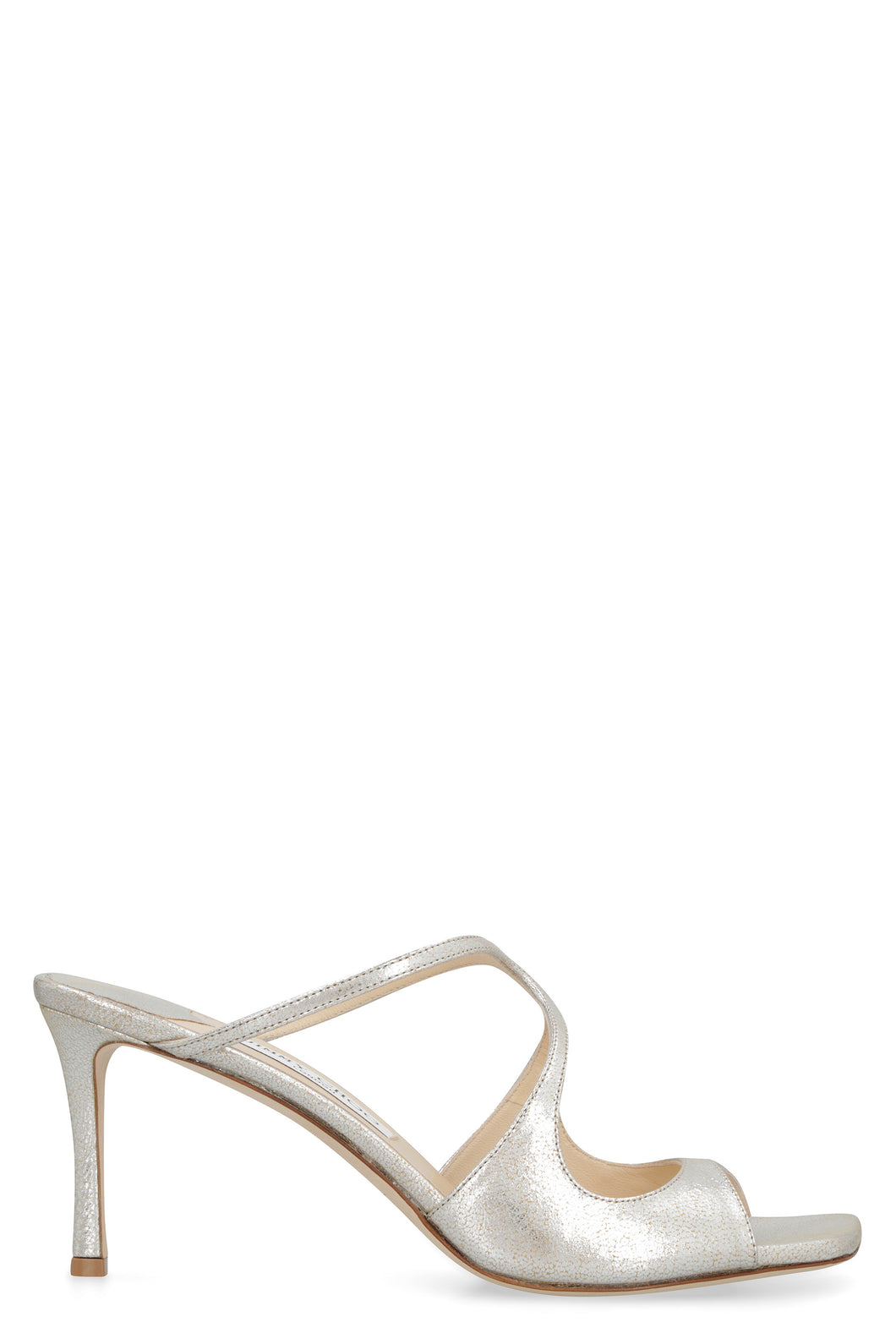 Anise metallic leather mules