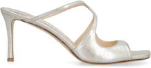 Load image into Gallery viewer, Anise metallic leather mules
