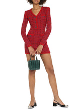 Load image into Gallery viewer, Checked knit dress
