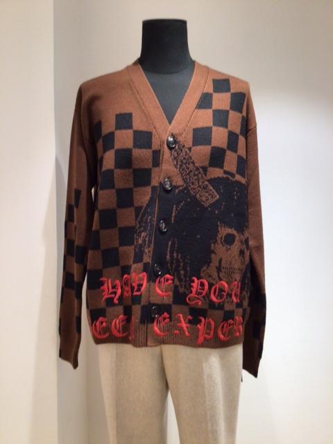 Jacquard knit cardigan