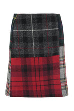 Load image into Gallery viewer, Baccara check pattern wool skirt
