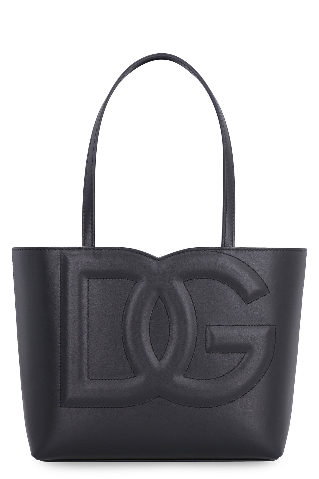 Logo leather tote bag