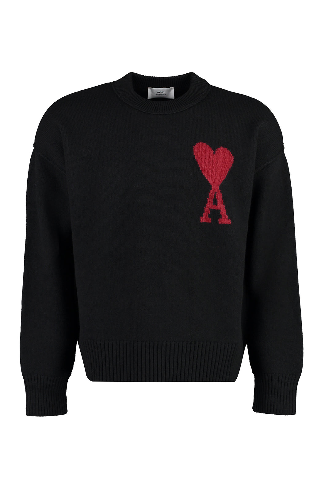 Crew-neck wool sweater
