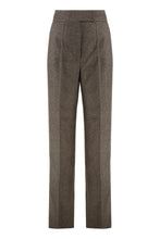 Load image into Gallery viewer, Wide wool flannel trousers
