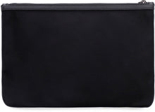 Load image into Gallery viewer, Logo detail flat leather pouch
