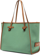 Load image into Gallery viewer, Marcella canvas and leather shopping bag

