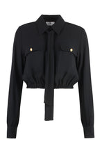 Load image into Gallery viewer, Pussy-bow collar georgette shirt

