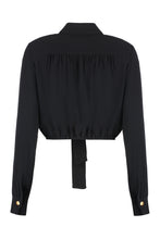 Load image into Gallery viewer, Pussy-bow collar georgette shirt
