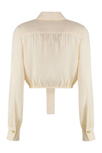 Load image into Gallery viewer, Pussy-bow collar georgette shirt
