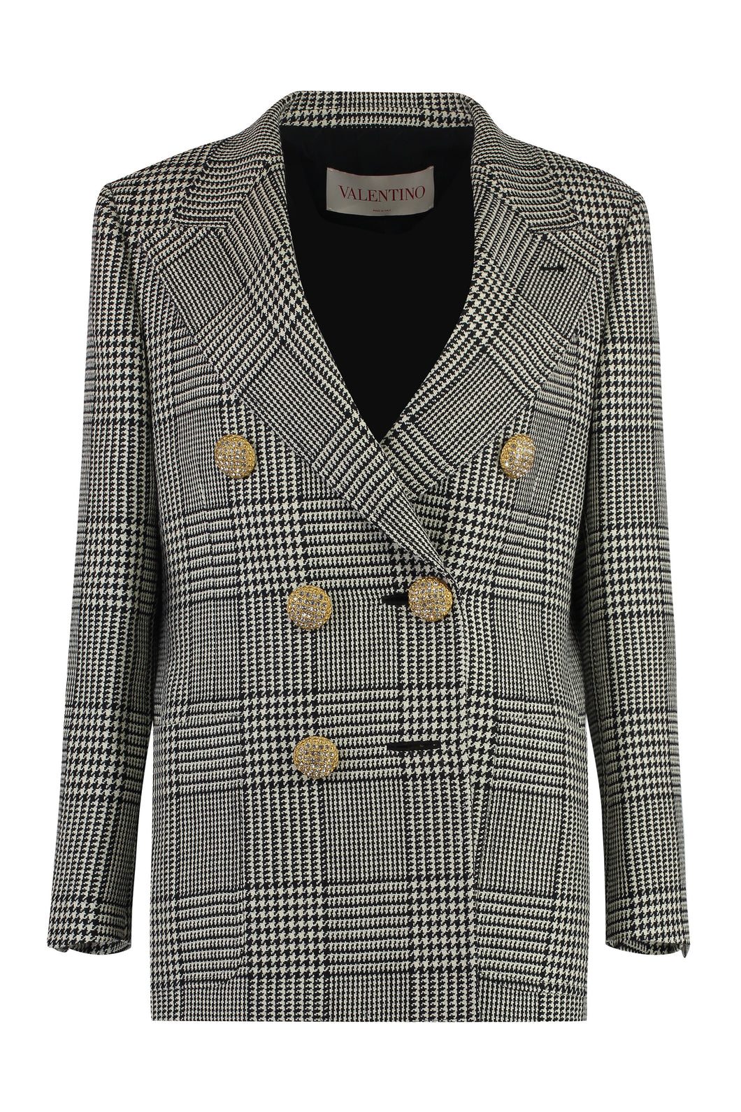 Houndstooth pattern blazer
