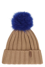 Load image into Gallery viewer, knitted wool hat with pom-pom
