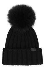 Load image into Gallery viewer, Knitted wool beanie with pom-pom
