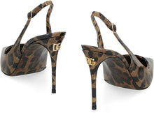 Load image into Gallery viewer, KIM DOLCE&amp;GABBANA - Leather pointy-toe slingbacks
