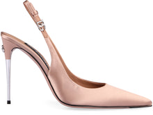 Load image into Gallery viewer, Satin slingback pumps
