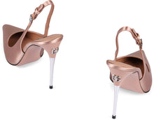 Load image into Gallery viewer, Satin slingback pumps
