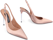 Load image into Gallery viewer, Satin slingback pumps
