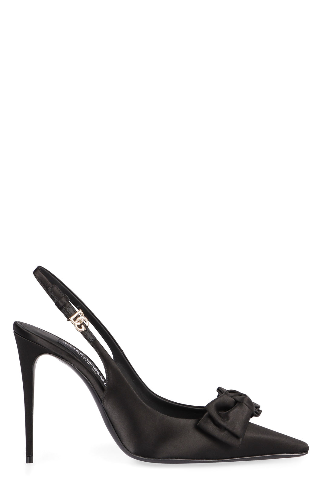 Satin slingback pumps