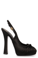 Load image into Gallery viewer, Satin slingback pumps
