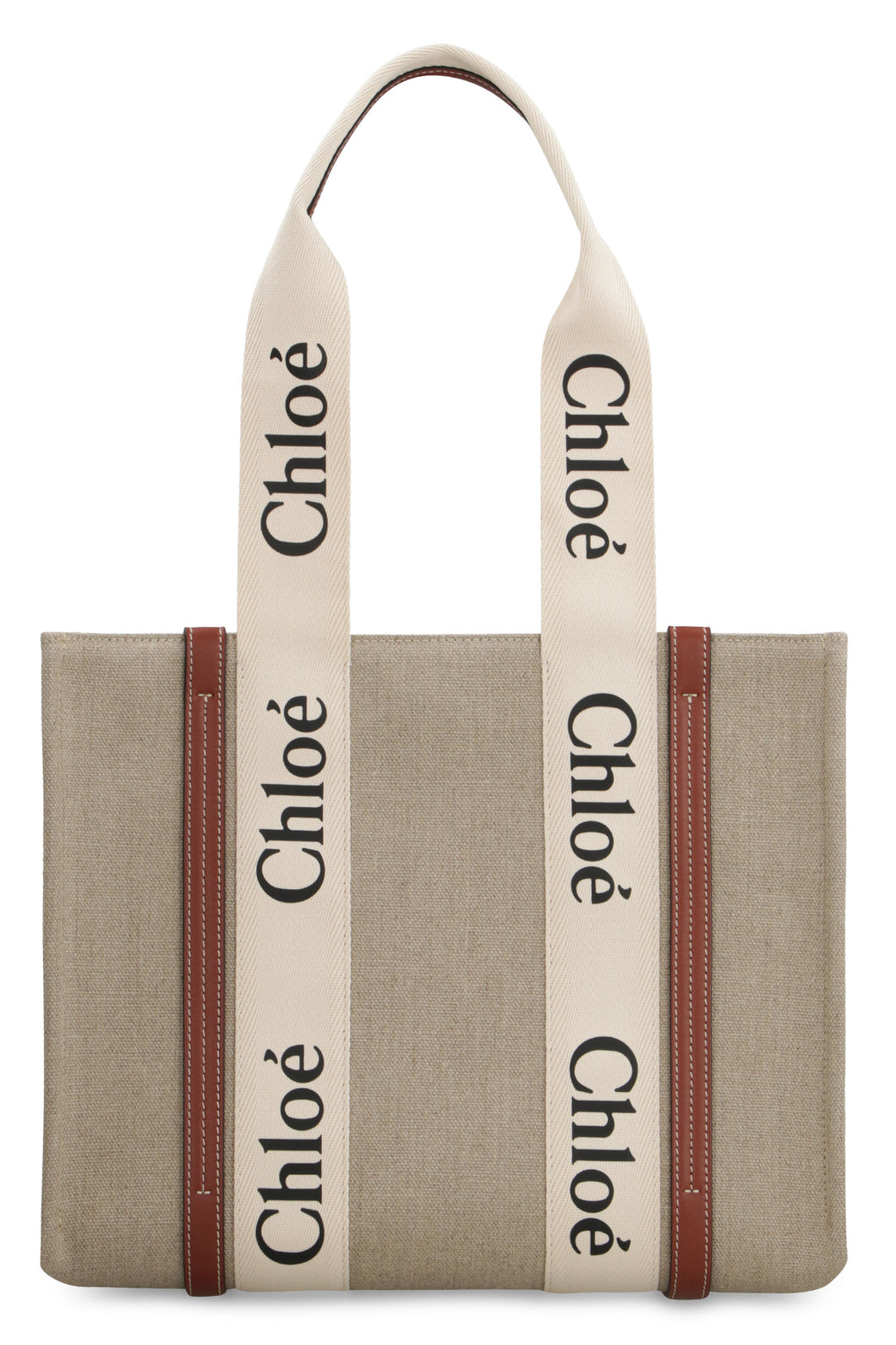 Woody linen tote bag