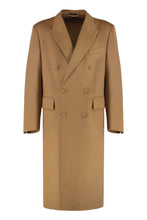 Load image into Gallery viewer, Double-breasted coat in wool and cashmere
