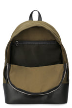 Load image into Gallery viewer, Leather and canvas backpack
