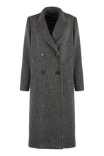 Load image into Gallery viewer, Caprara wool blend double-breasted coat
