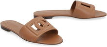 Load image into Gallery viewer, Leather slides with logo
