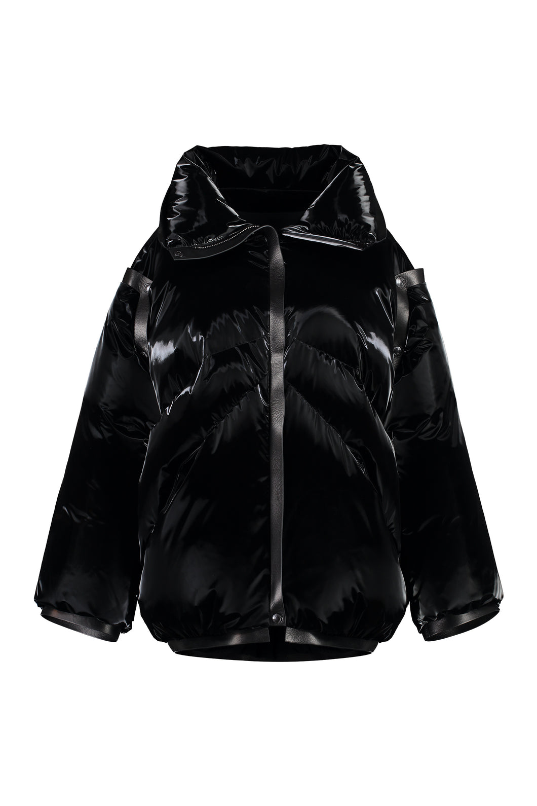 Glossy nylon down jacket