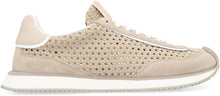 Load image into Gallery viewer, Leather and fabric low-top sneakers
