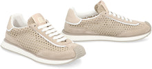 Load image into Gallery viewer, Leather and fabric low-top sneakers
