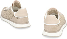 Load image into Gallery viewer, Leather and fabric low-top sneakers
