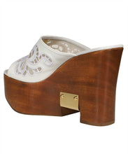 Load image into Gallery viewer, Leather wedge mules
