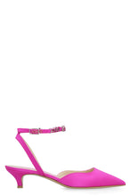 Load image into Gallery viewer, Embellished satin slingback pumps
